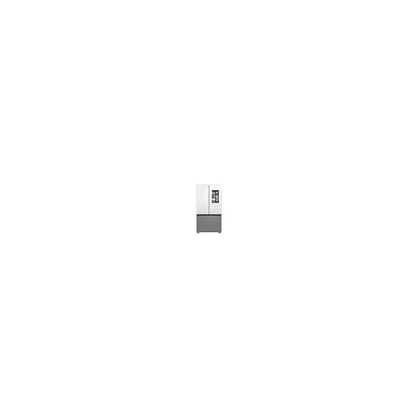 Samsung 24 cu. ft. Smart BESPOKE 3-Door Family Hub Refrigerator Custom Panel-Ready White Glass RF24BB6900AWAA
